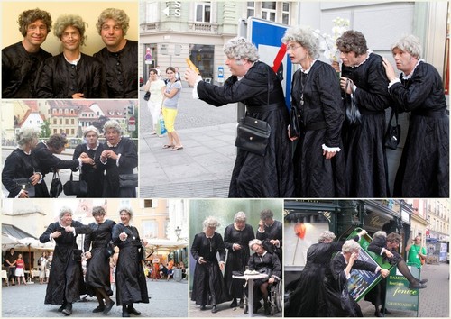 The town needs more unworthy old women. And here they come!  Better not mess with these old ladies.