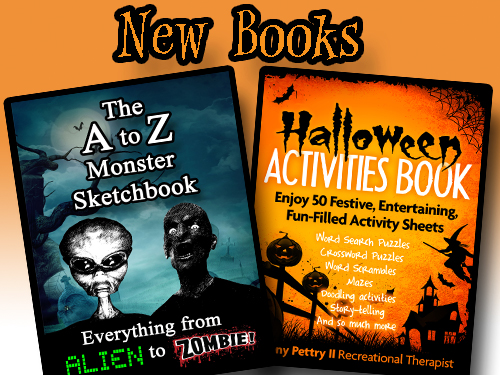 Get the Halloween Activities Book and the A to Z Monster Sketchbook Now!