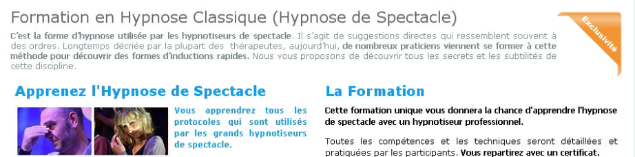 formation en Hypnose de Spectacle - devenez HYPNOTISEUR