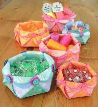 Woven Hexi Flower Bowls Pattern by Aunties Two