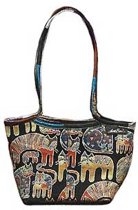 Cat Scoop Top Tapestry Handbag by Laurel Burch ON SALE