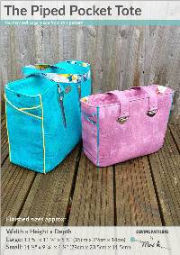 The Piped Pocket Tote Pattern by Mrs H