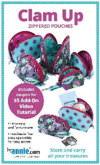 Clam Up Zippered Pouches Pattern by Annie