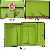 Small Trifold Wallet in Green ON SALE