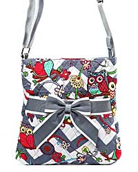 Quilted Owl and Chevron Bow Hipter Bag ON SALE