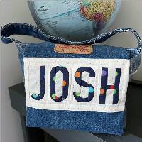 Recycled Jeans Messenger Book Bag Tutorial by Jo-Ann