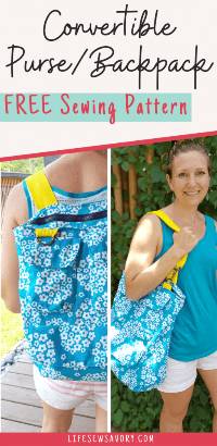 Convertible Purse Backpack Pattern by Life Sew Savory