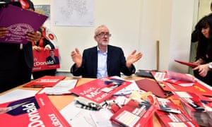 Jeremy Corbyn campaigns For Labour in Stoke-on-Trent.