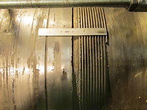 Before Repair: Deep Scoring of the Tapered Bearing Journal