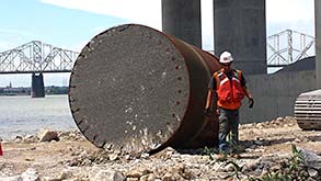 Diamond Wire Cutting 8ft. Pier on I-65