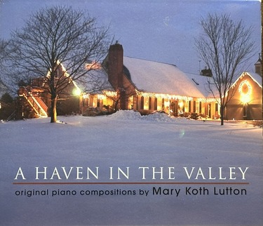 Photograph of Album Cover dedicated to Annville Inn showing Inn in the snow with electric lights around all the eves, and label reads 