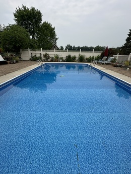 Annville Inn's large swimming pool, viewed lingthwise.
