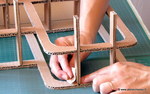 tete de lit en carton haustin - assemblage structure