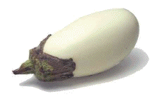 Witte aubergine smaakt inderdaad zo romig als ze er uit ziet.