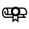 Opgerold diploma