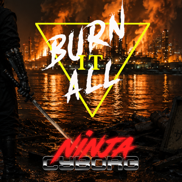 Pochette officielle du single Burn It All de NinjA Cyborg