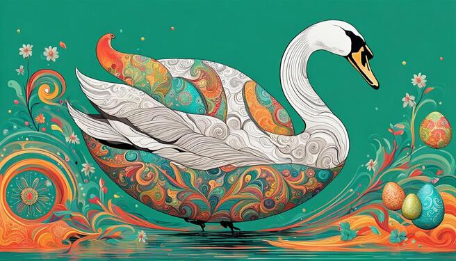 Swan Easter Egg