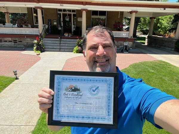 The Abriendo Inn's Innkeeper Jeff Bailey is Proud to ensure BBIC's Quality Assurance is