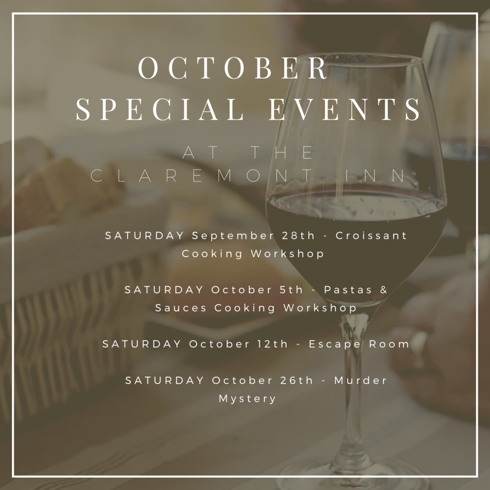 Claremont Inn and Winery special events