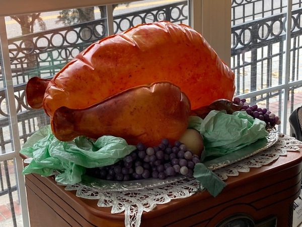 Turkey inflation at Old Town Guesthouse in Colorado Springs