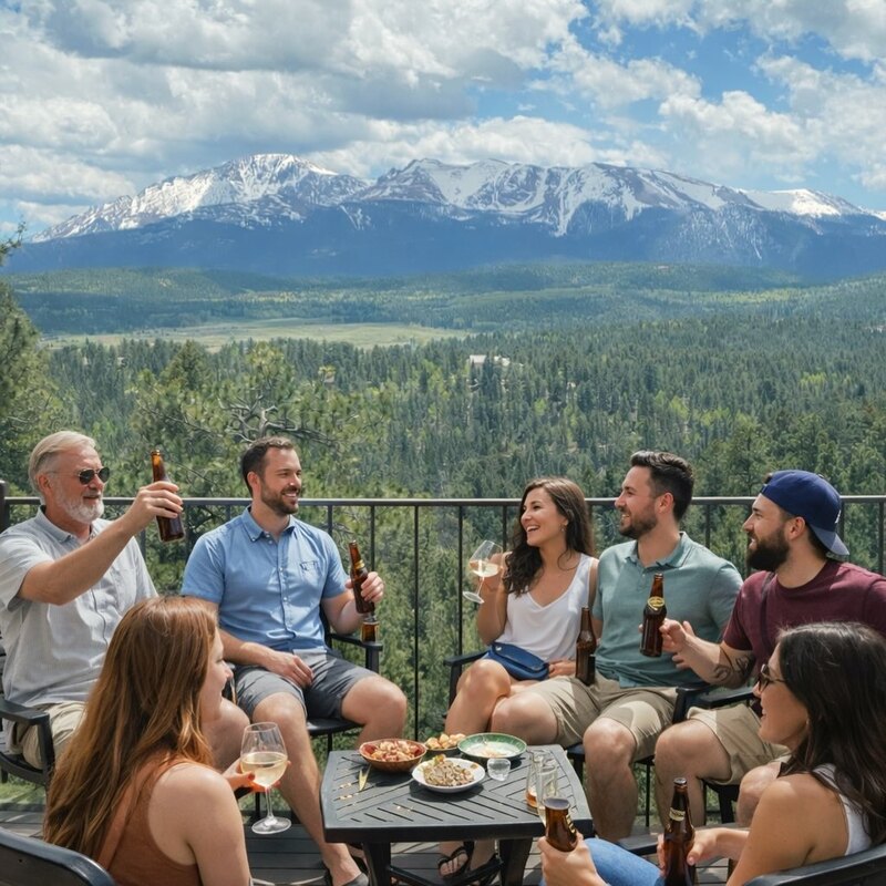 Pikes Peak Paradise deck with views