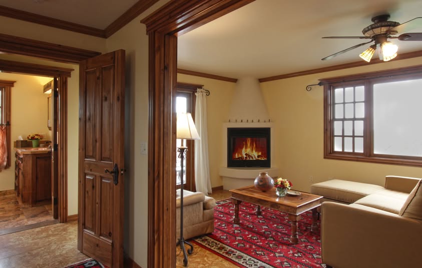 Blue Lake Ranch, Durango CO fireplace getaways