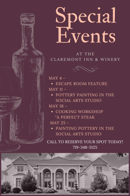 Claremont Inn & Winery romance specials
