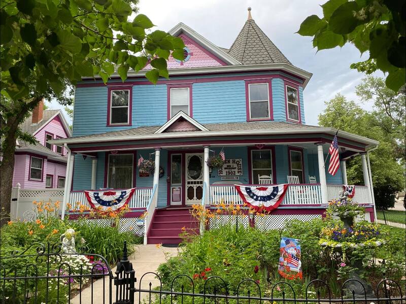 Holden House displays patriotic flags in Colorado Springs