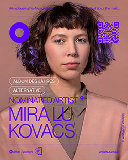 Mira Lu Kovacs ist für 2 Amadeus Awards nominiert