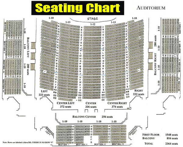 Memorial Hall Seating Chart