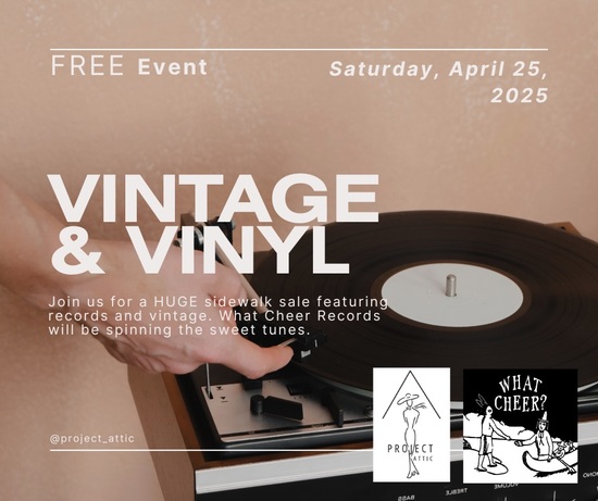 what cheer records and vintage will be selling at the March 2025 little city thrifty in Providence rhode island