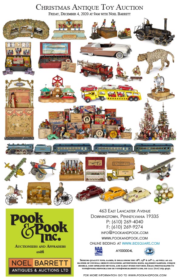 Pook & Pook December 4 Christmas Antique Toy Auction