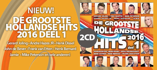 De Grootste Hollandse Hits - 2016 - Deel 1 - 2CD