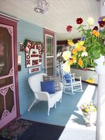 The Holden House veranda is the perfect place to enjoy the flowers of Spring and Summer