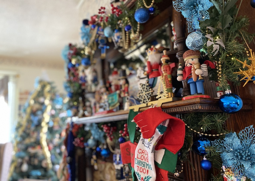 Holden House has a large collection of nutcrackers on display with dreams of sugarplums to be enjoyed.