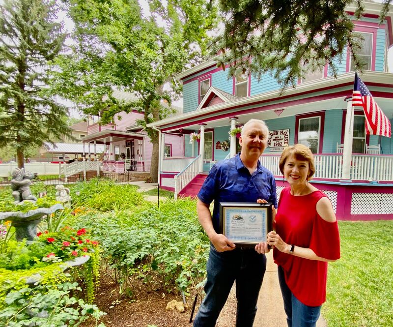 Innkeepers Sallie and Welling Clark are proud members of the Bed & Breakfast Innkeepers of Colorado