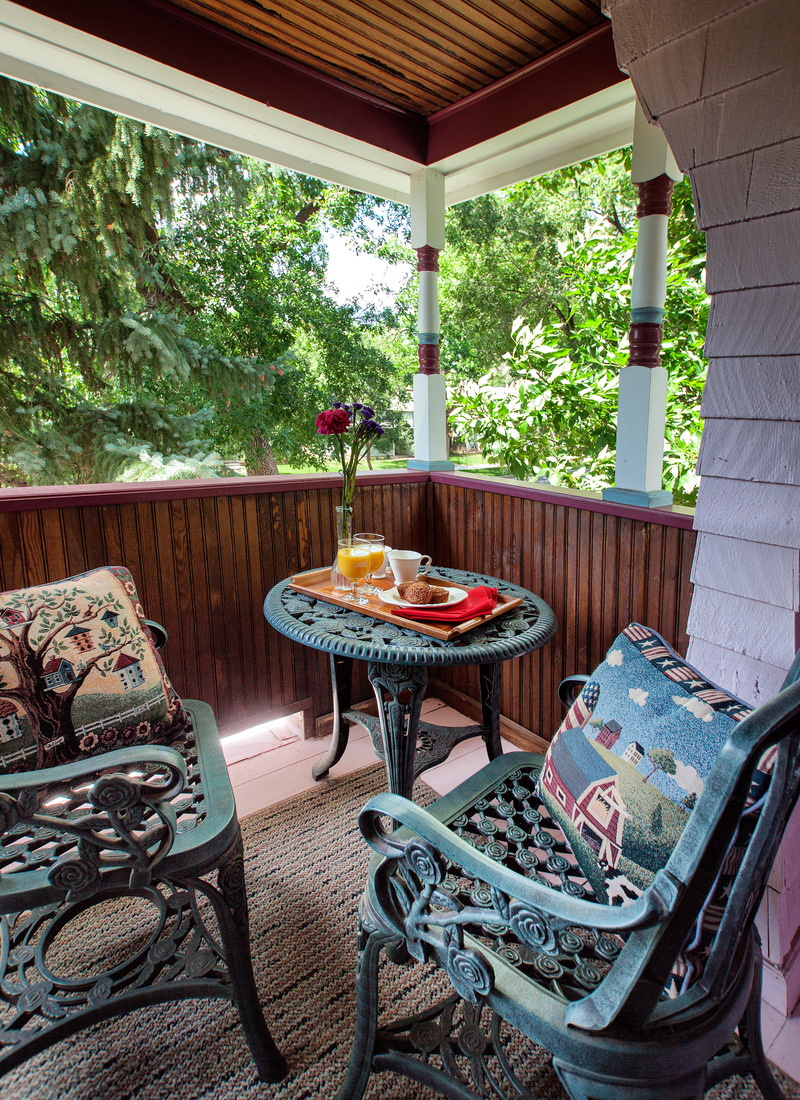 The Pikes Peak suite features a private balcony