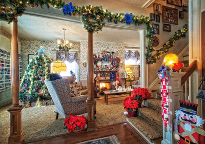 Christmas in the holiday season features lovely decorations at Holden House