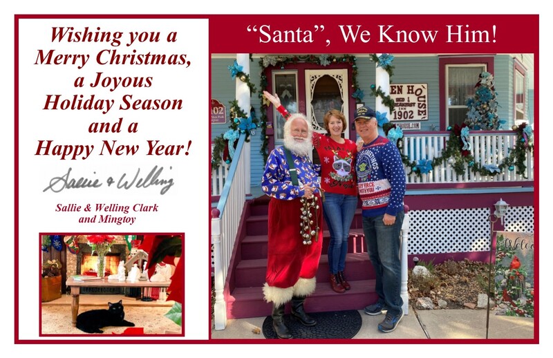 Merry Christmas and Happy Holidays from Sallie & Welling and Holden House B&B