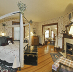 Beautifully appointed guest suites feature private baths and fireplaces