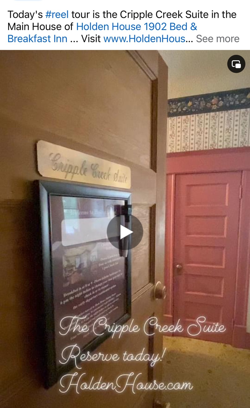 Take a Reel Tour of Holden House on the Facebook Page