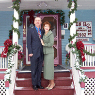 Commissioner Sallie Clark and her husband Welling Clark at their home in Colorado Springs during the holiday season