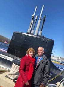 Holden House innkeepers Welling and Sallie Clark attended the USS Colorado commissioning 