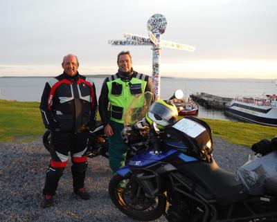 The dynamic duo at John O'Groats