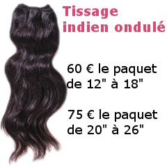 Tissage ondulé cheveux naturels Remy Hair