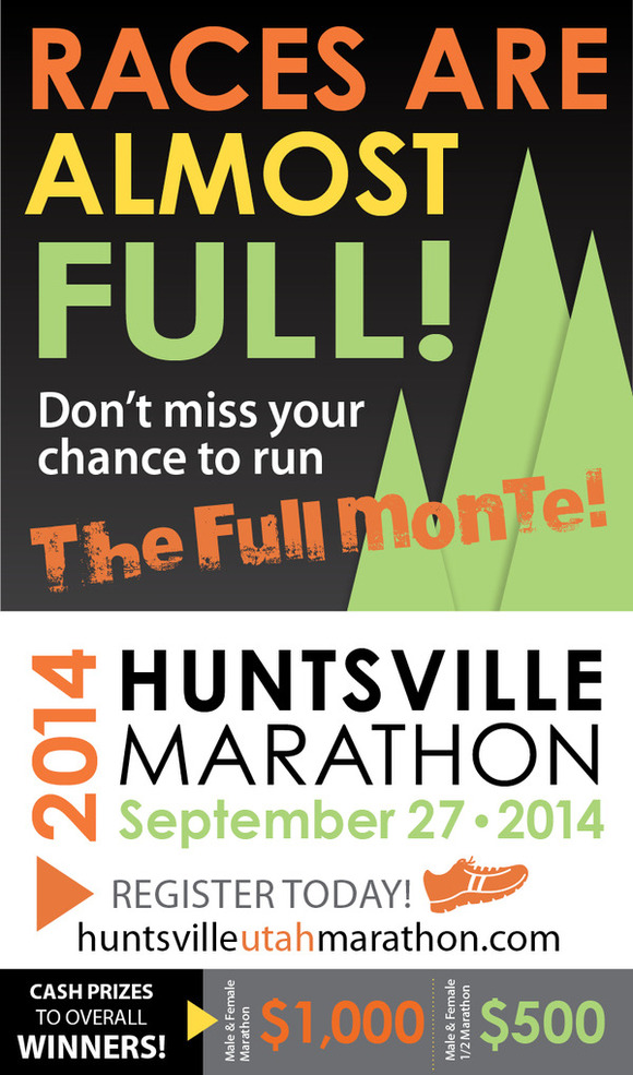 HUNTSVILLE MARATHON Price Increase September 1st Don't miss out!