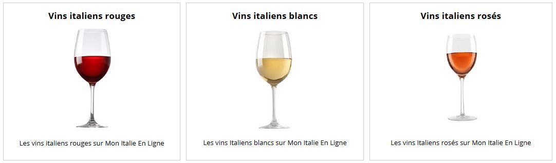 Nouvelle
carte de vins italiens