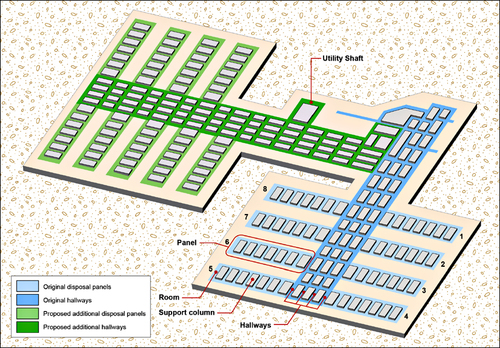 GAO map of 19 new panels and new 5th utility shaft