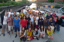 LSI students on a Kayaking trip at LSI Boston