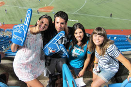 LSI Students at a sports stadium